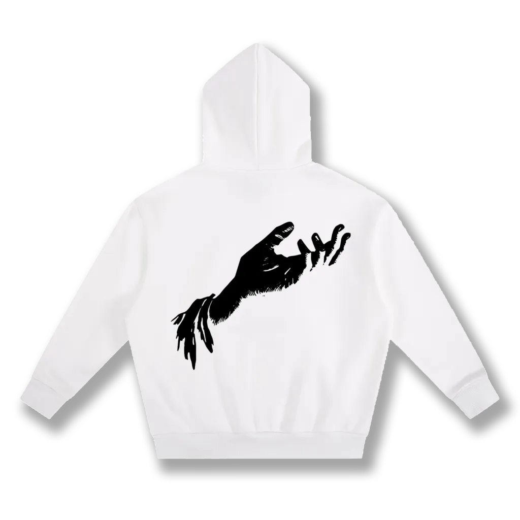 Heavyweight Boxy Fleece Hoodie White