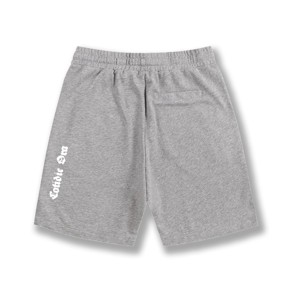 Cotton Shorts Flower Gray
