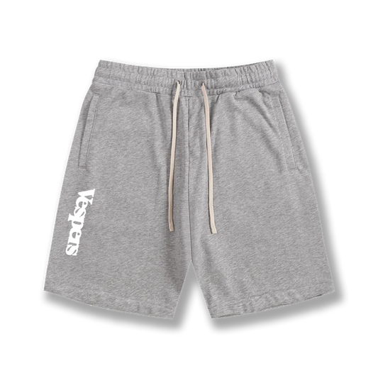Cotton Shorts Flower Gray