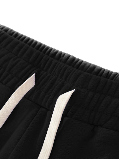 Sun Fade Raw Edge Cotton Shorts Black