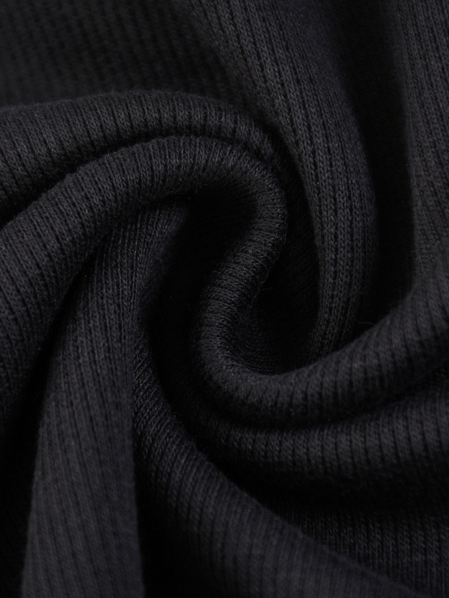 Mineral Wash Waffle Oversized Long Sleeve Black