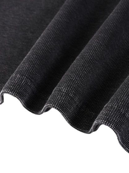 Mineral Wash Waffle Oversized Long Sleeve Black