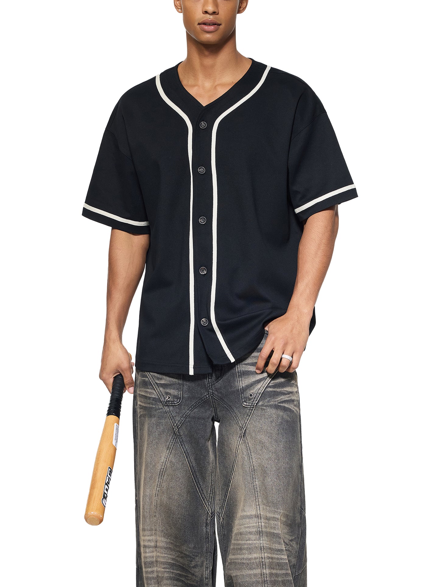 Luke 18:1 Baseball Jersey Black