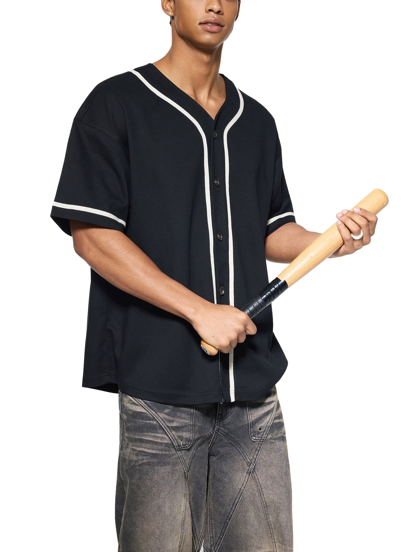 Luke 18:1 Baseball Jersey Black