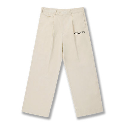 Adjustable Waist Straight-Leg Pants Khaki