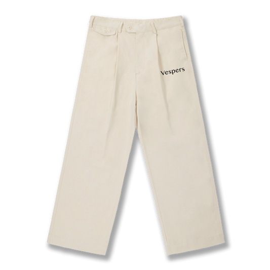 Adjustable Waist Straight-Leg Pants Khaki