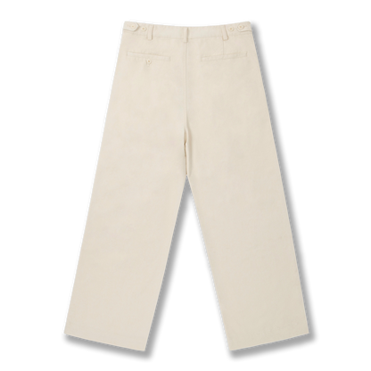 Adjustable Waist Straight-Leg Pants Khaki