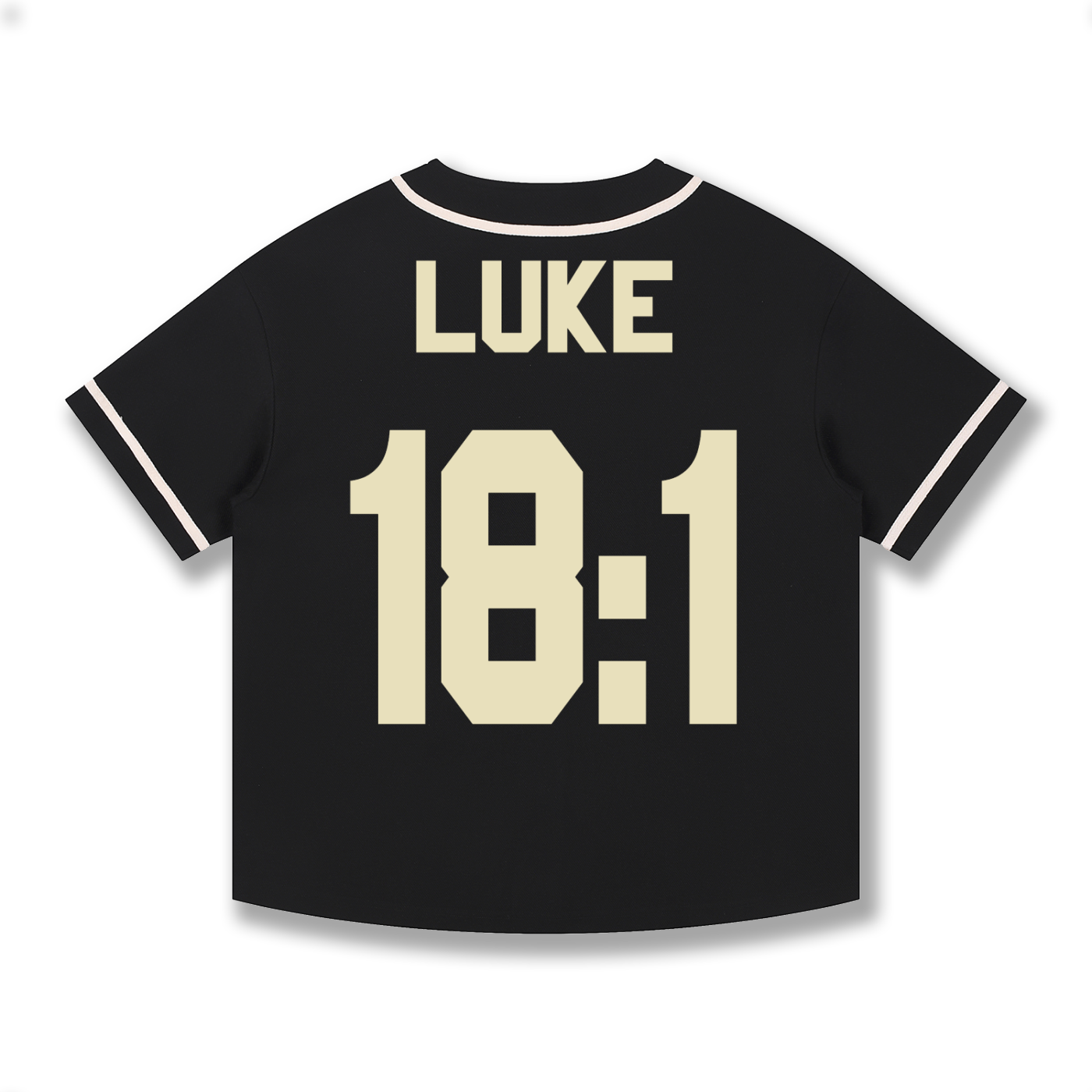 Luke 18:1 Baseball Jersey Black