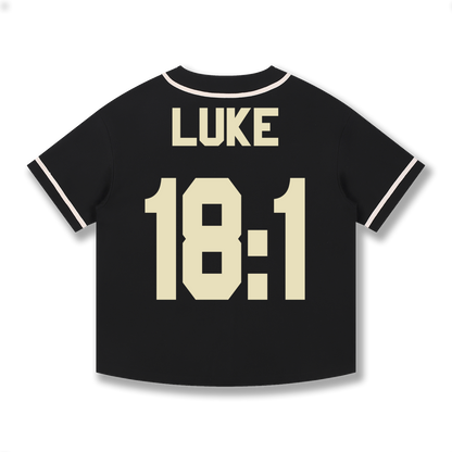 Luke 18:1 Baseball Jersey Black